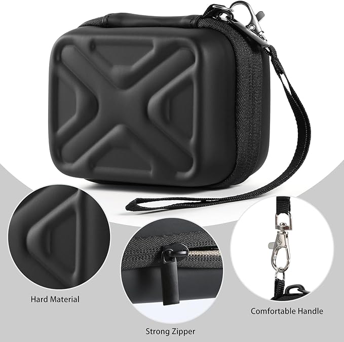 Camera Case for AbergBest 21 Mega Pixels 2.7" LCD Rechargeable HD/Kodak Pixpro/Canon PowerShot ELPH 180/190/Sony DSCW800/DSCW830 Cameras, Travel Carrying Protective Case for Digital Camera - Black