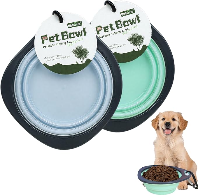 Collapsible Dog Bowls,Travel Dog Bowls Portable Bowl Small Collapsible Water Bowl for Pet Cats（2 Pack