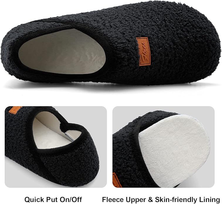 BARERUN Slippers Bulk for Women Men with Rubber Sole Soft-Lightweight House Slipper Socks Wide Barefoot Slippers Around House Shoes Non Slip Indoor/Outdoor
