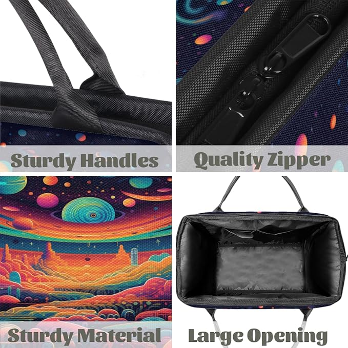 Colorful Planet Overnight Weekender Bag for Women Men Travel Duffel Bags Waterproof Luggage Carry on Sports Yoga Gym Bag