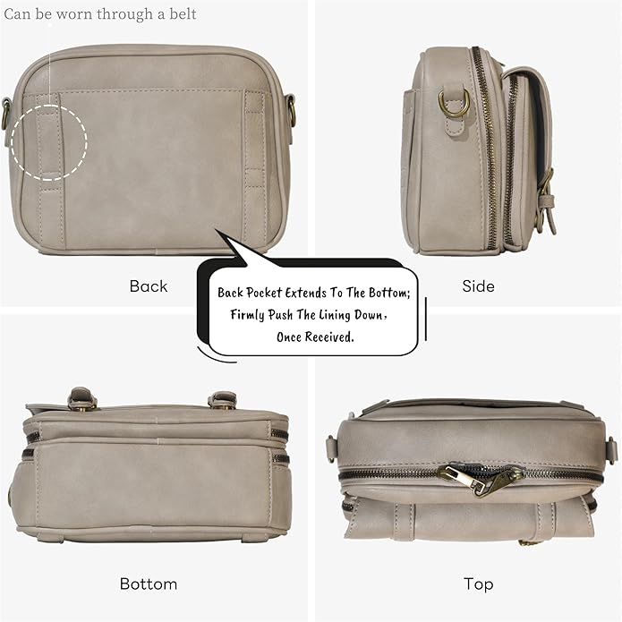 Women‘s Anti Theft RFID Blocking Small Vegan Leather Crossbody Bag Travel Purse With Built In Wallet Messenger Bag