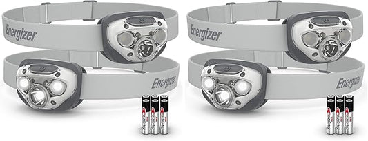 Energizer LED Headlamp PRO (4-Pack), IPX4 Water Resistant Headlamps, High-Performance Head Light for Outdoors, Camping, Running, Storm, Survival LED Light for Emergencies (Batteries Included)