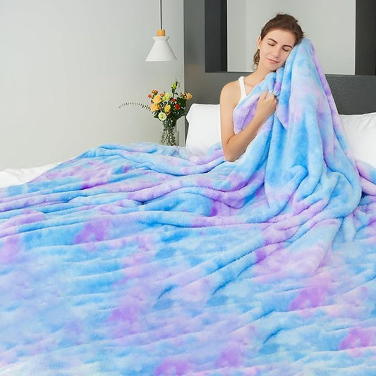MUGD Lightweight Blanket Fleece Big Blanket Fuzzy Throw Blanket for Bed King Size