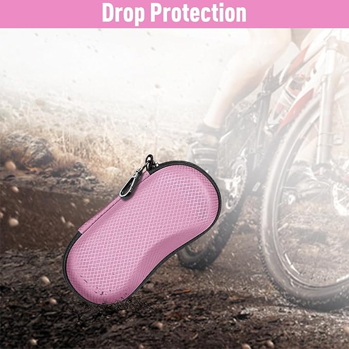 FINTIE Sunglasses Case, Hard EVA Shell Shockproof Sport Glasses Case with Metal Carabiner Travel Zipper Eyeglasses Holder
