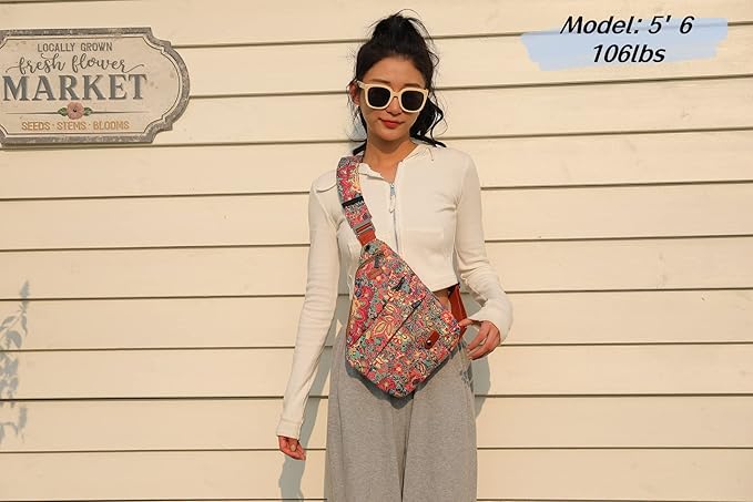 Women's Floral Small Sling Bag Anti Theft Travel purse Bag Crossbody Chest Shoulder Bag XB-16 | Floral, Anti Theft, Travel purse, Bag, Chest