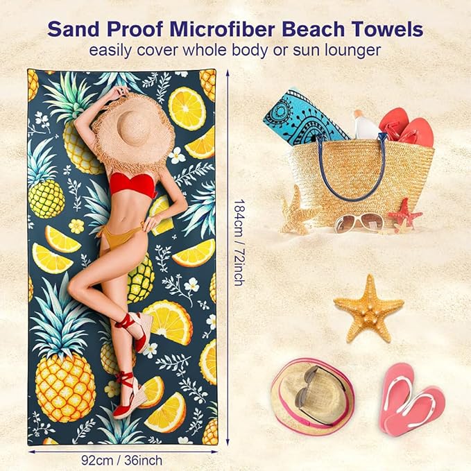Soccer Beach Towel, 36"x72" Sand Free Quick Dry Thin Lightweight Microfiber Football Towel Gifts for Sport Fans