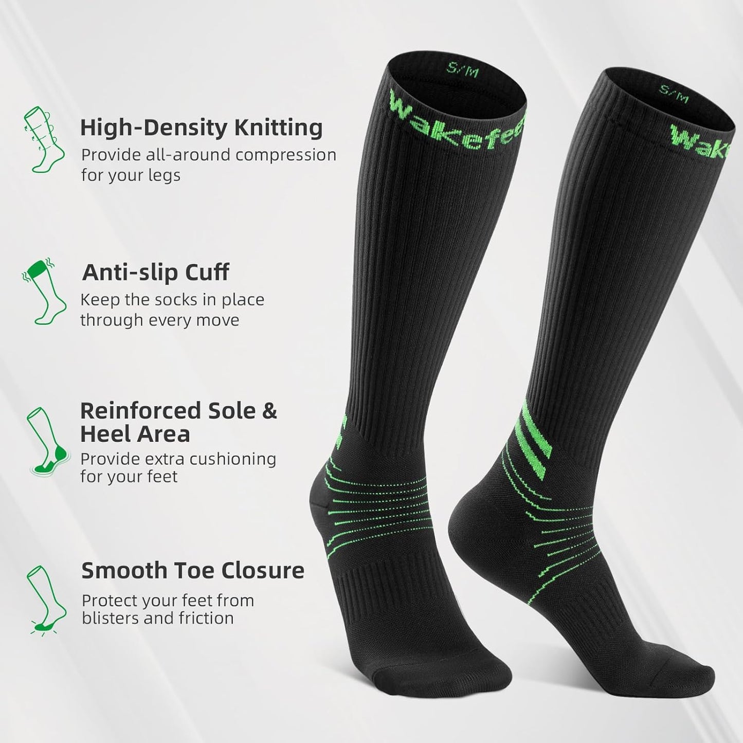 Compression Socks for Women Men 3 Pairs, Compression Stockings, Fragrance Flight Socks for Travelling Sitting