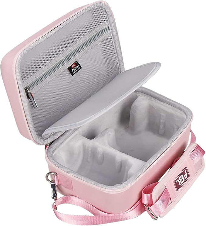 FBLFOBELI EVA Travel Storage Case for Canon EOS Rebel T7 / T8i / T5 / R50 / R100 DSLR Camera with 18-55mm Lens, Camera Protective Waterproof Carrying Bag (Case Only) (Pink)