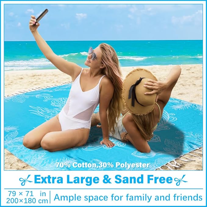 Oversized Turkish Beach Towel Blanket XXL Cotton Sandproof Towels Boho Woven Extra Large Big Sand Free Giant Throw Blankets Huge Quilt XL Picnic Camping Necessities Cloud for Adult Gifts
