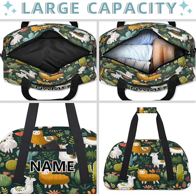 Sheep Mini Gym Bag 18 inch for Women Men Waterproof Custom Sheep Pet Floral Travel Duffel Bag Carry On Overnight Tote Nurse Bag for Work Fitness Hiking