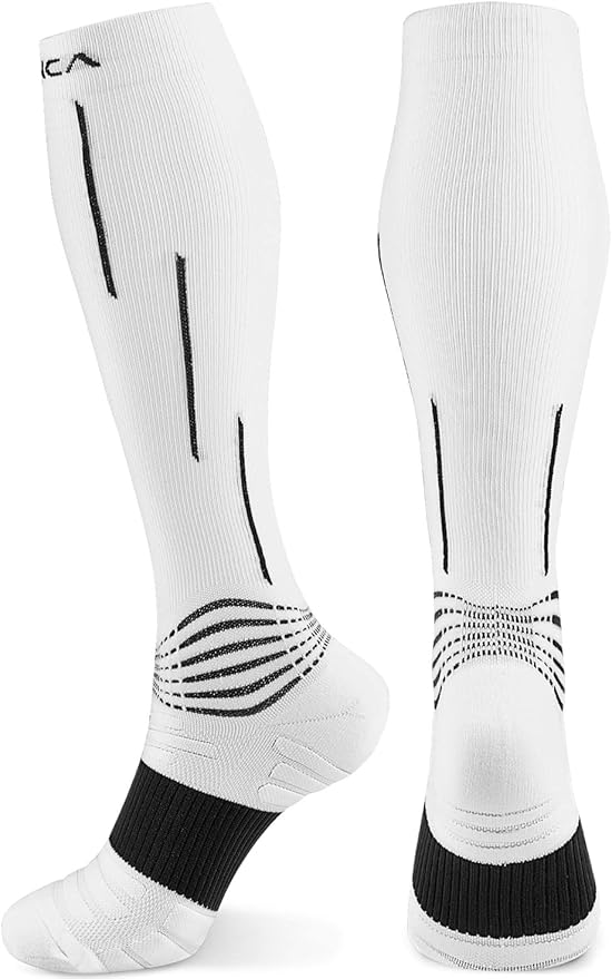 NEENCA Compression Socks, Medical Athletic Calf Socks for Injury Recovery & Pain Relief, Sports Protection—1 Pair, 20-30 mmhg