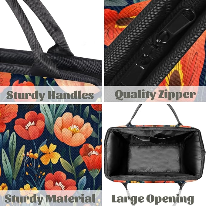 Rural Colorful Flower Overnight Weekender Bag for Women Men Travel Duffel Bags Waterproof Luggage Carry on Sports Yoga Gym Bag