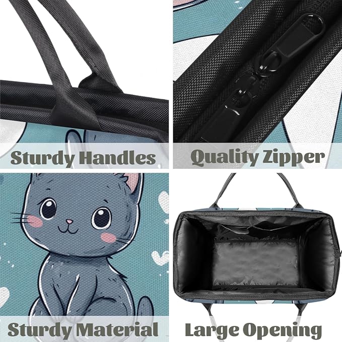 Cute Cat Pattern Overnight Weekender Bag for Women Men Travel Duffel Bags Waterproof Luggage Carry on Sports Yoga Gym Bag