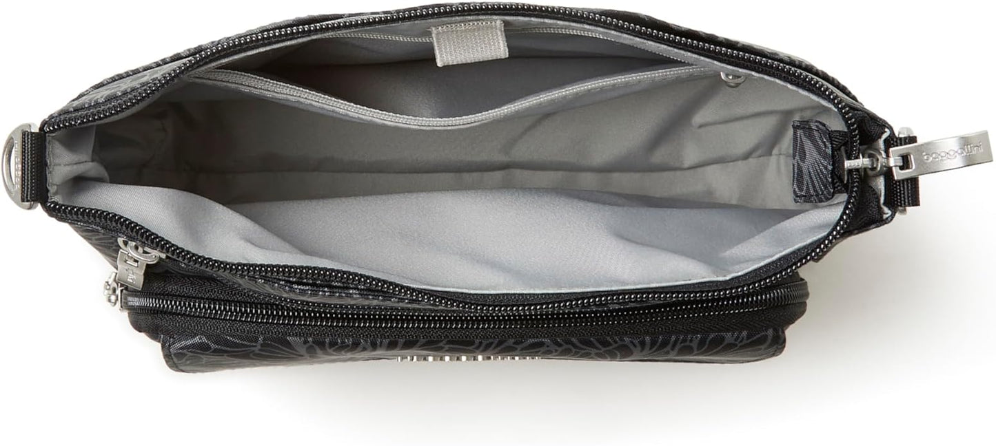 Baggallini Original Everyday 11x7.5 Crossbody Bags Rfid Protected Lightweight Nylon Zippered Travel Purse