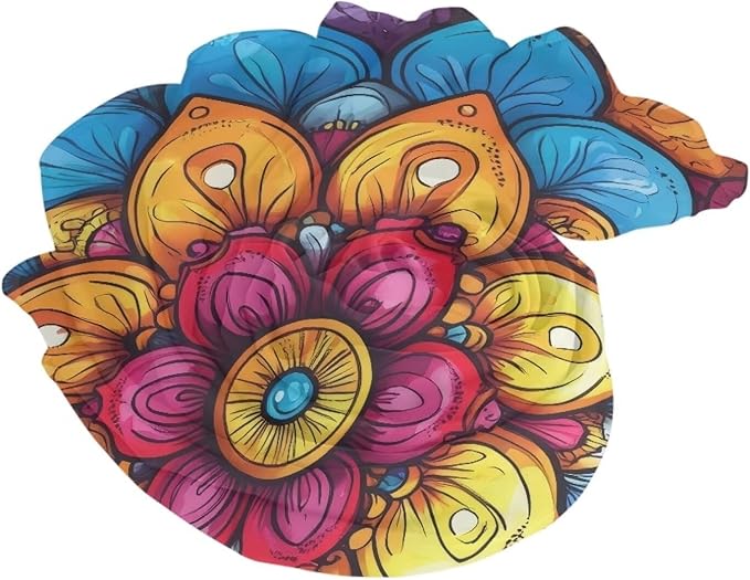 Colorful Mandala Flower Print Microfiber Beach Towel - 79x56 Inch Sand Free Quick Dry Towel for Travel, Swimming, Pool, Camping – Lightweight Fast Drying Towel Compact for Adults Size M