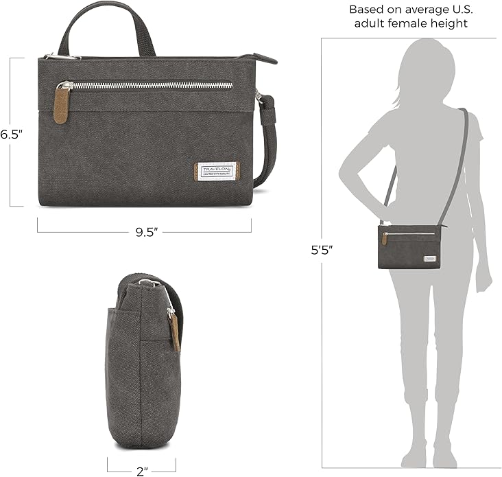 Travelon Women's Anti-Theft Heritage Small Crossbody Cross Body Bag