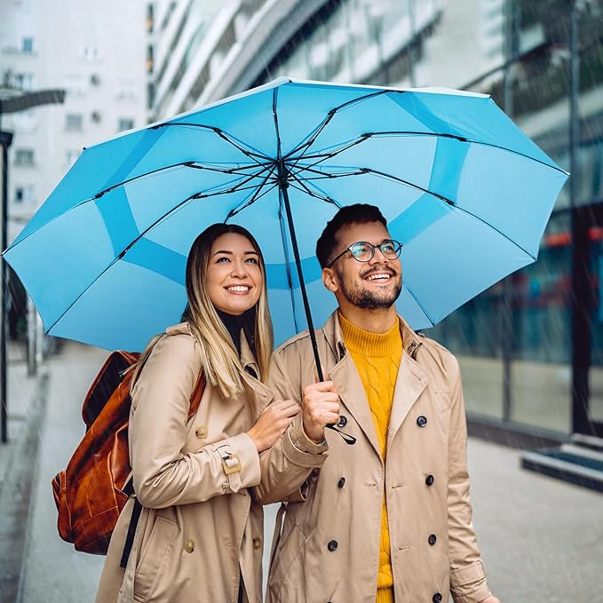 G4Free 42/46/54/62 Inch Large Golf Umbrella Compact Reverse Travel Umbrella 10 Ribs Windproof for Rain Double Canopy Automatic Open Close