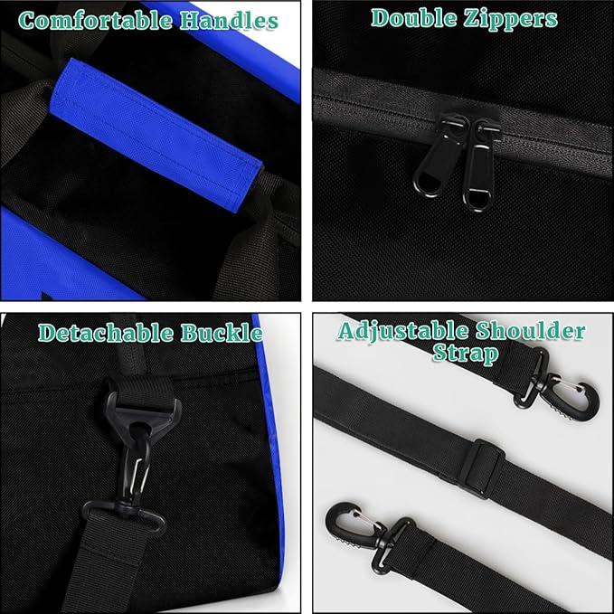 Personalized Name Sports Bag for Kids Boys, Custom Sport Gym Bag for Boys Girls Duffel Fitness Travel Weekender Tote Carry-On Training Perform Bag, Customized Kids Gift Soccer