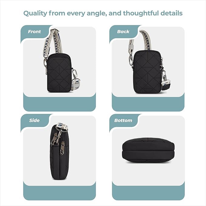 Travelon Anti-Theft Boho 2 Compartment Phone Crossbody