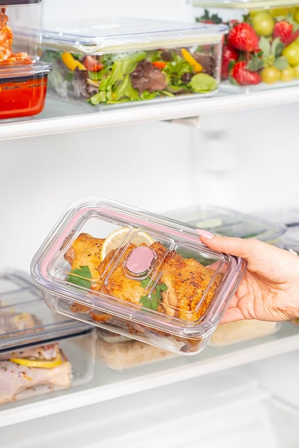 Latchlok Click 0.9 Cup Food Storage Container, Set of 2, Rose