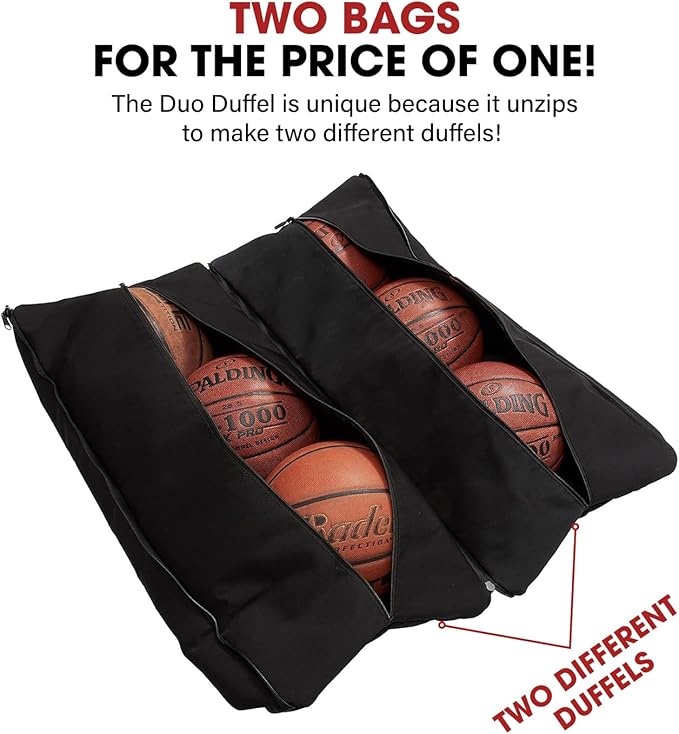 Bag – Convertible 2-in-1 Gym and Travel Bag with Dual Large Pockets, Adjustable Center Gap, Water Repellent Polyester, Perfect for Sports, Fitness, and Weekend Trips (Medium Size)