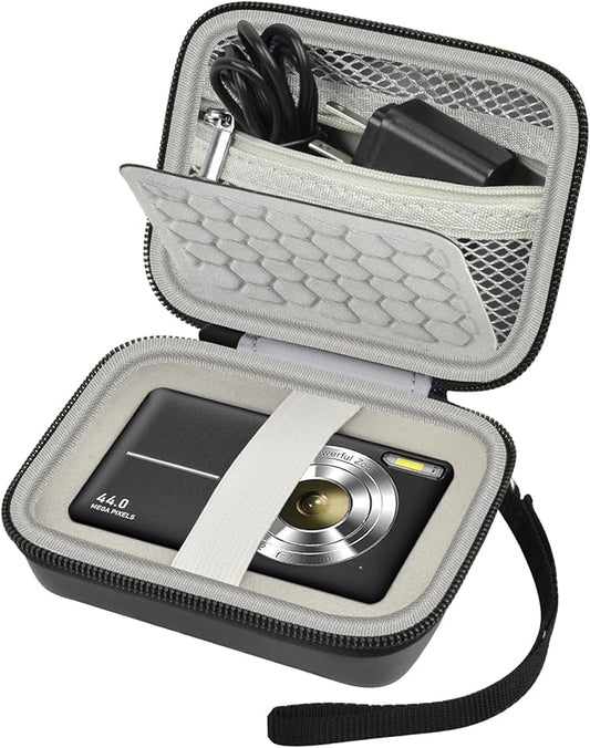 Comecase Carrying & Protective Case for Digital Camera, for CAMKORY/for Kodak Pixpro FZ45 FZ55/for Canon PowerShot ELPH 180/190 / for Sony DSCW800 DSCW830 Cameras for Travel - Black