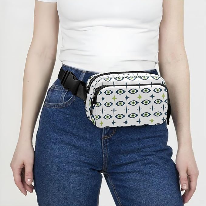Eyes Fanny Pack for Women Men Water Resistant Fashion Waist Packs with Adjustable Strap Belt Bag for Travel Workout Jogging Hiking 21220502