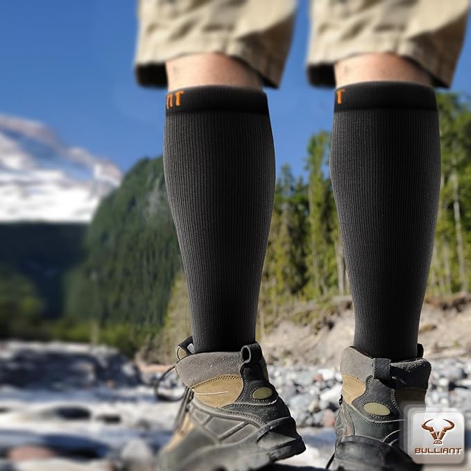 BULLIANT Compression Socks 3Pairs-15-20mmHg Circulation Support Men Women Hiking Sports Recovery-Upgraded Wicking Tech