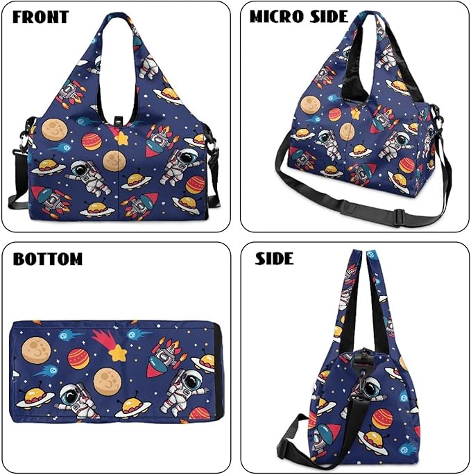 Mens Gym Bags with Yoga Mat Holder Mens Duffle Bag with Inner Pocket, Shoe Compartment, Small Travel Bag Ventilated Lightweight Gift for Soldier