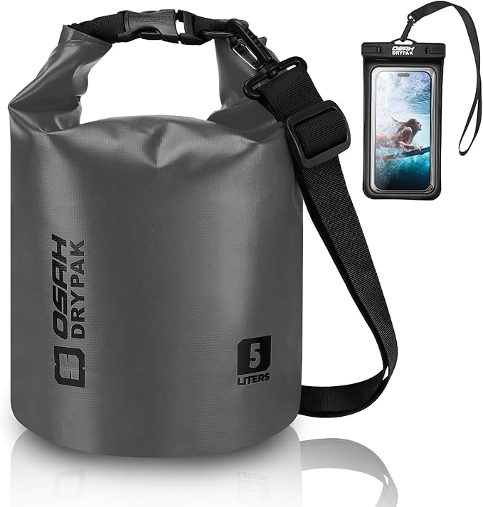 Waterproof Dry Bag, 5L/10L/20L/30L/40L Roll Top Lightweight Storage Backpack with Phone Case for Women & Men, Floating Waterproof Sack for Travel, Swimming, Kayaking, Paddle Board, Camping & Beach