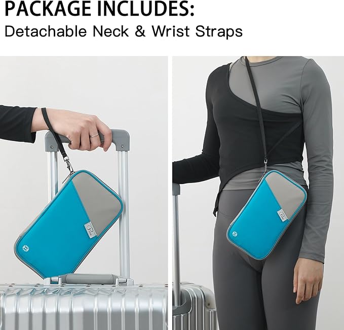 VanFn RFID Travel Passport Wallet, Family Passport Holder, Trip Document Organizer P.Travel Series