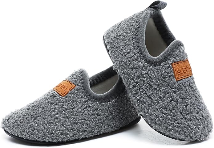 ditont Toddler Slippers Non-Slip Lightweight Comfortable Kids Indoor Grip House Home Shoes for Boys Girl