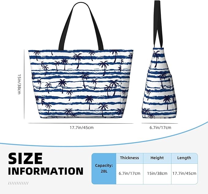 Large Beach Bag for Women Waterproof Foldable Travel Shoulder Tote Bag with Pocket for Weekender Pool Vacation