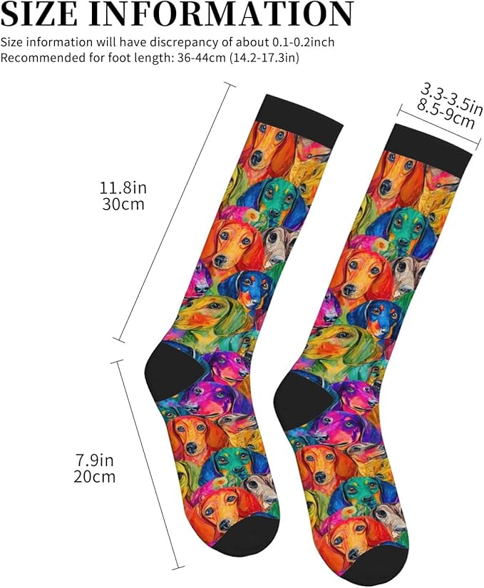 Compression Socks Knee High Circulation Support Socks For Women Men Athletic Running Work Hiking Cycling Travel