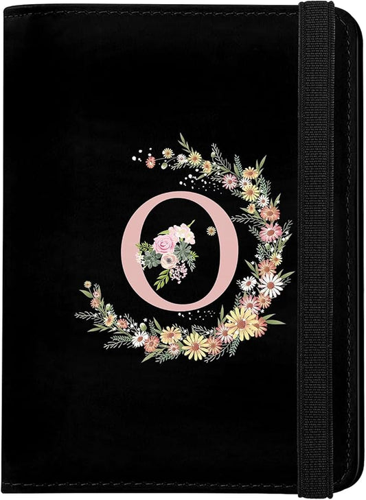 Cute Passport Holder and Holder Combo Passport Cover with RFID Blocking Women Men Compatible Wallet Credit Card Protector (Black-O)