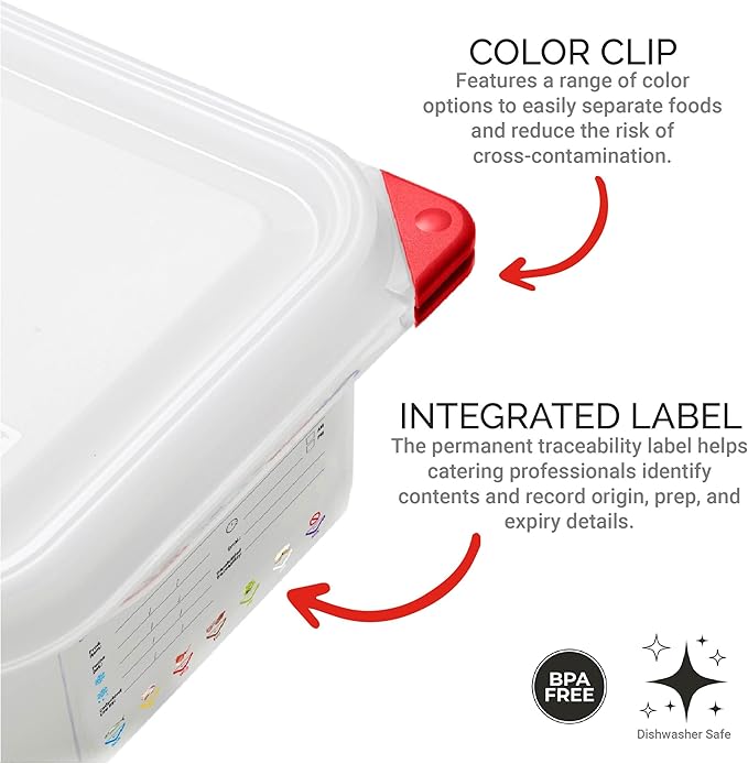 Araven Airtight Container, Food Pan with Lid for Storage in Kitchen and Restaurant, 4.2 Qt, 1 Count, Clear