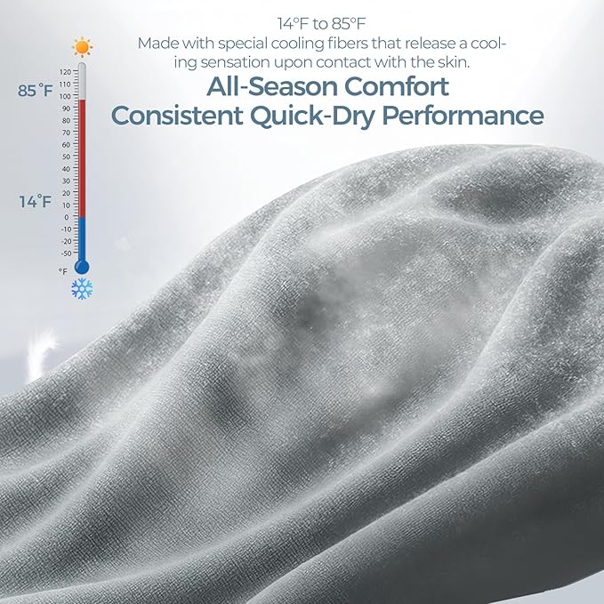 Microfiber Travel Towel, Soft Lightweight Quick Dry Towel, Super Absorbent Compact Travel & Sports & Beach Towels for Camping, Backpack, Gym, Swimming, Yoga, Hiking (Grey, XX Large)