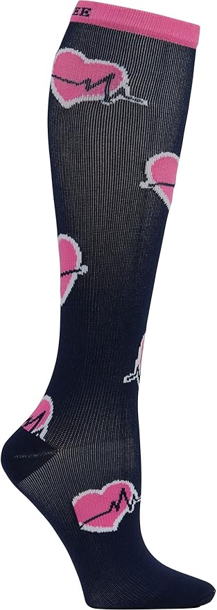 Cherokee Women's 10-15mmHg Compression Socks – Fun Print Knee Highs with Light Support, Soft Feel - PRINTSUPPORT