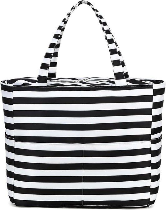 Bluboon Waterproof Beach Tote Pool Bags for Women Ladies Extra Large Carry On Bag With Wet Compartment for Weekender Travel