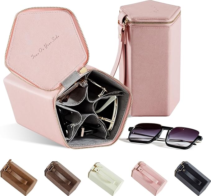 Sunglasses Travel Case Organizer Hangable for Men Women, Eyeglasses Foldable Storage Organizer