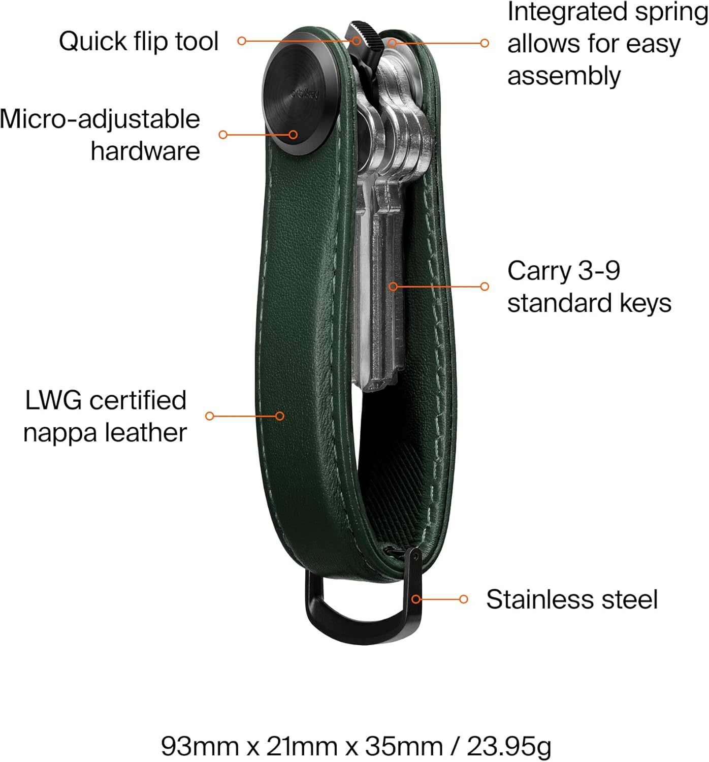 Orbitkey Key Organizer Pro - Leather