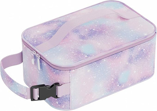 HowFly Small Lunch Box for Men- Small Insulated Snack Bag for Kid - Mini Cooler Bag Resuable Freezable Lunch Bags Thermal Lunchbox for Women Kids Work - Pink Astral