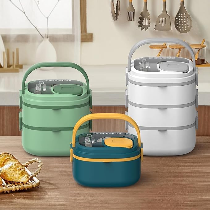 Luch Box Set Stackable Stainless Steel Bento Box with Insulated bag,Leak-Proof,1-Tier Bento box,Lunch Box With Portabl Sauce Pod and Cutlery-for Kids/Toddler,Dishwasher Safe,Green