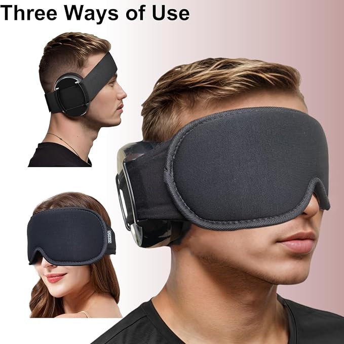 Noise Reduction Ear Muffs Eye Mask for Sleeping Set, Noise Cancelling Earmuffs 3D Light Blocking Sleep Mask Set