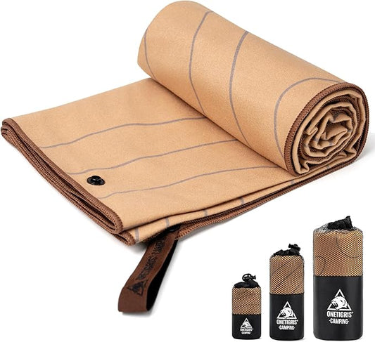ONETIGRIS Quick Dry Towel,Super Absorbent Microfiber Camping Towel with Bag-Ultra Soft Compact Towel for Beach,Camping, Yoga,Gym, Travel,Sports & Swimming Pool