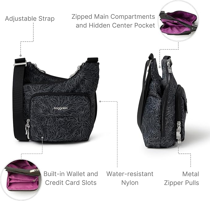 Baggallini Women Criss Cross Crossbody Bag