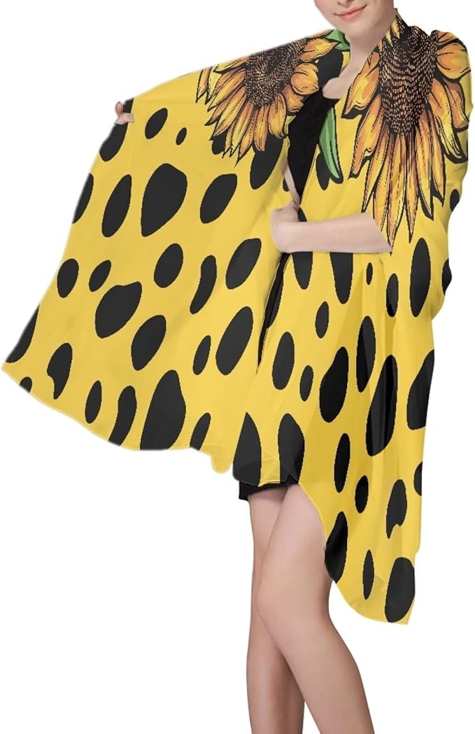 Sunflower Pattern Spot Print Oversized Lightweight Thin Beach Towel Compact Sandproof Fast Dry Clearance Towels Sand Free Pool Travel Essentials Accessories Women Men Adult Gifts Size M