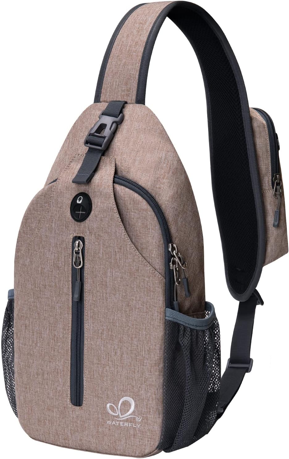 WATERFLY Crossbody Sling Backpack Sling Bag Travel Hiking Chest Bag Daypack