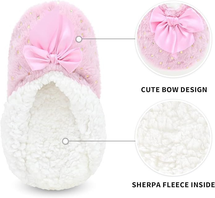 Panda Bros Slipper Socks for Women Grippers, Fuzzy Cozy Fleece Slipper Socks, Soft, Warm House Slippers
