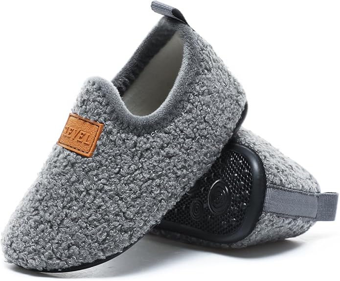 ditont Toddler Slippers Non-Slip Lightweight Comfortable Kids Indoor Grip House Home Shoes for Boys Girl